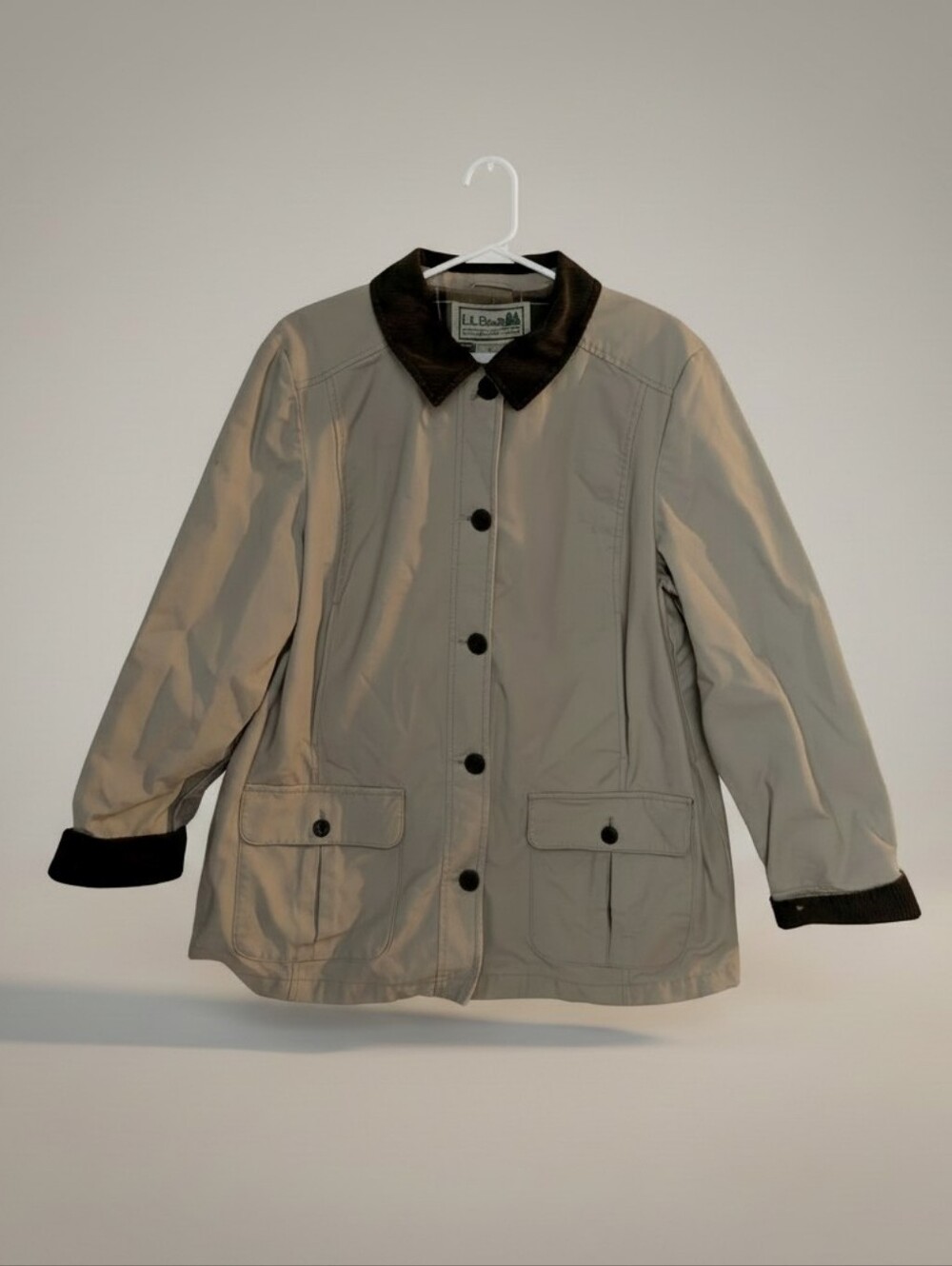 L.L. Bean Women's XL Petite Barn Coat – Corduroy Collar – Flannel Lined